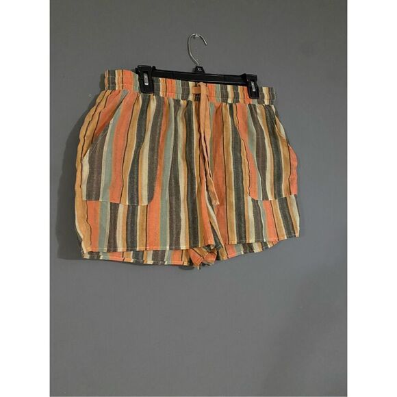 Shein Striped Beach Summer Drawstring Shorts Size 2XL NWOT - Picture 2 of 6